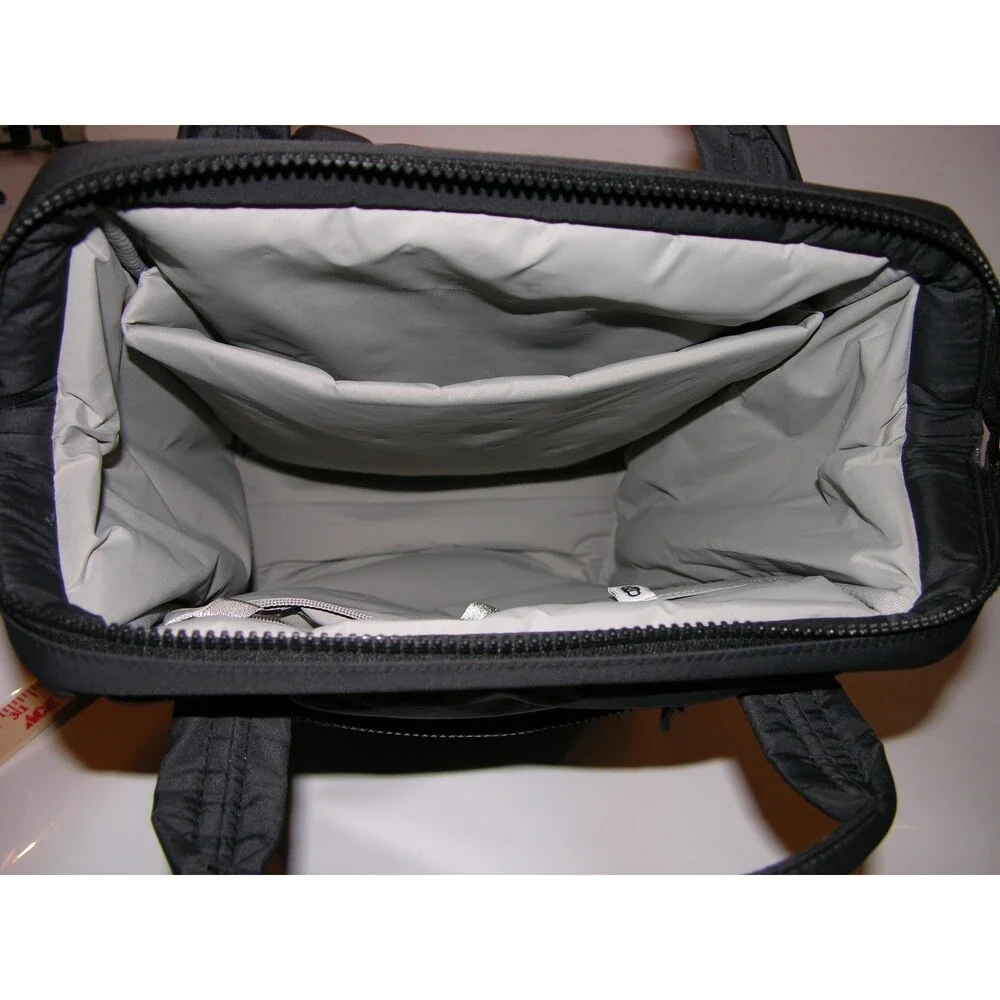 Baggallini Black Nylon Backpack Travel Bag RFID Laptop Sleeve Luggage Sleeve